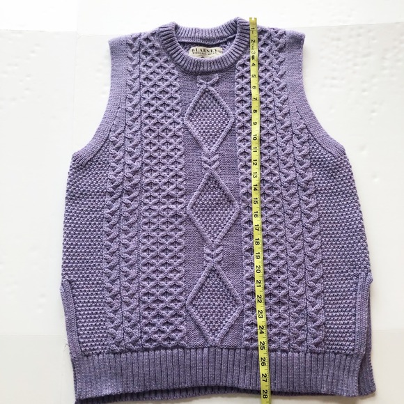 BLARNEY WOOLEN MILLS Nuala Sleeveless Crew Sweater Vest Womens Medium - Picture 4 of 5